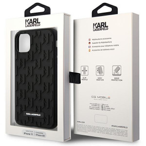 Оригинален твърд гръб KARL LAGERFELD 3D Monogram KLHCN61RUPKLPK - iPhone 11 черен - Img 8
