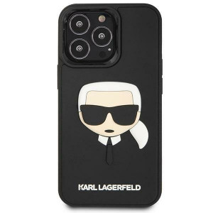 Оригинален твърд гръб KARL LAGERFELD 3D Rubber Karl's Head KLHCP14LKH3DBK - iPhone 14 Pro черен - Img 3