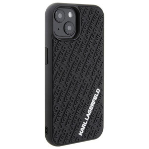 Оригинален твърд гръб KARL LAGERFELD 3D Rubber Multi Logo - iPhone 15 черен - Img 4