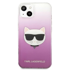 Оригинален твърд гръб KARL LAGERFELD Choupette Head KLHCP13SCTRP - iPhone 13 mini розов - Img 3