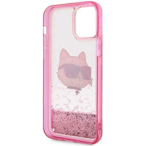 Оригинален твърд гръб KARL LAGERFELD Glitter Choupette Head KLHCP12MLNCHCP - iPhone 12 / 12 Pro розов - Img 7