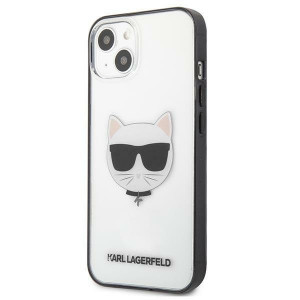 Оригинален твърд гръб KARL LAGERFELD Ikonik Choupette KLHCP13SHCHCK - iPhone 13 mini прозрачен - Img 2