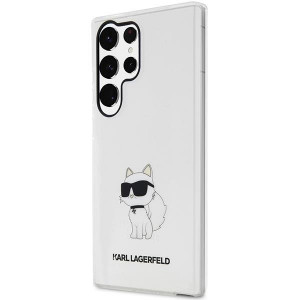 Оригинален твърд гръб KARL LAGERFELD Ikonik Choupette KLHCS23LHNCHTCT - Samsung Galaxy S23 Ultra прозрачен - Img 2