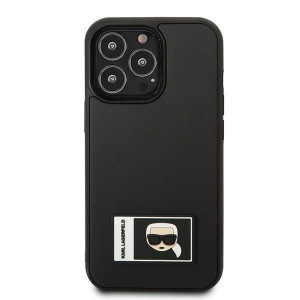 Оригинален твърд гръб KARL LAGERFELD Ikonik Patch KLHCP13L3DKPK - iPhone 13 Pro черен - Img 3
