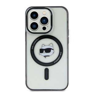 Оригинален твърд гръб KARL LAGERFELD IML Choupette`s Head MagSafed KLHMP15MHCHNOTK - iPhone 15 Plus прозрачен