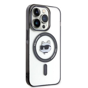 Оригинален твърд гръб KARL LAGERFELD IML Choupette's Head MagSafe KLHMP15XHCHNOTK - iPhone 15 Pro Max прозрачен - Img 4