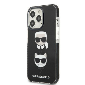 Оригинален твърд гръб KARL LAGERFELD Karl & Choupette Head KLHCP13XTPE2TK - iPhone 13 Pro Max черен - Img 2