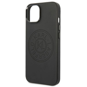 Оригинален твърд гръб KARL LAGERFELD Leather Perforated Logo KLHCP14MFWHK - iPhone 14 Plus черен - Img 6