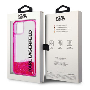 Оригинален твърд гръб KARL LAGERFELD Liquid Glitter Elong KLHCP14MLCKVF - iPhone 14 Plus розов - Img 8