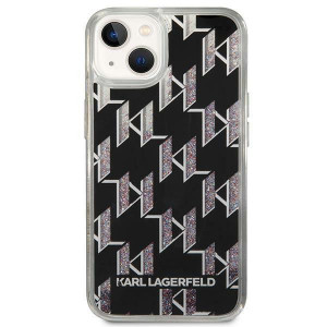 Оригинален твърд гръб KARL LAGERFELD Liquid Glitter Monogram KLHCP14MLMNMK - iPhone 14 Plus черен - Img 3