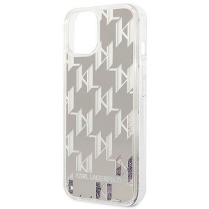 Оригинален твърд гръб KARL LAGERFELD Liquid Glitter Monogram KLHCP14MLMNMS - iPhone 14 Plus сребрист - Img 6