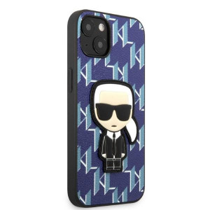 Оригинален твърд гръб KARL LAGERFELD Monogram Ikonik Patch KLHCP13MPMNIKBL - iPhone 13 син - Img 4