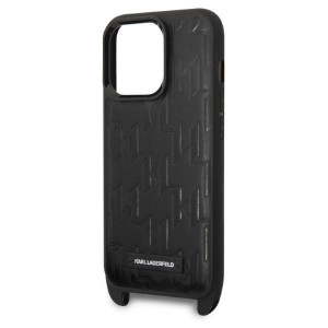 Оригинален твърд гръб KARL LAGERFELD Monogram Plaque Logo Strap KLHCP14LSTMMK - iPhone 14 Pro черен - Img 5