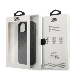 Оригинален твърд гръб KARL LAGERFELD Perforated Allover KLHCP13SPTLK - iPhone 13 mini черен - Img 8