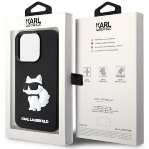 Оригинален твърд гръб KARL LAGERFELD Rubber Choupette 3D KLHCP14X3DRKHNK - iPhone 14 Pro Max черен - Img 8