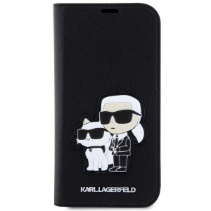 Оригинален твърд гръб KARL LAGERFELD Saffiano Karl & Choupette KLBKP14LSANKCPK - iPhone 14 Pro черен - Img 3