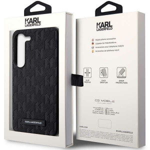 Оригинален твърд гръб KARL LAGERFELD Saffiano Mono Metal Logo KLHCS23MSAKLHPK - Samsung Galaxy S23+ черен - Img 8