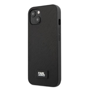 Оригинален твърд гръб KARL LAGERFELD Saffiano Plaque KLHCP13MSFMP2K - iPhone 13 черен - Img 2