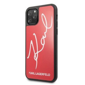 Оригинален твърд гръб KARL LAGERFELD Signature Glitter KLHCN65DLKSRE - iPhone 11 Pro Max червен - Img 10