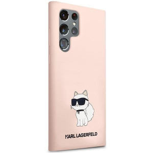 Оригинален твърд гръб KARL LAGERFELD Silicone Choupette KLHCS23LSNCHBCP - Samsung Galaxy S23 Ultra розов - Img 4