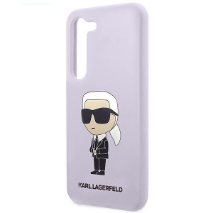 Оригинален твърд гръб KARL LAGERFELD Silicone Ikonik KLHCS23MSNIKBCU - Samsung Galaxy S23+ лилав - Img 6