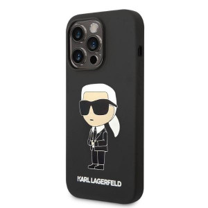Оригинален твърд гръб KARL LAGERFELD Silicone Ikonik MagSafe KLHMP14XSNIKBCK - iPhone 14 Pro Max черен - Img 2