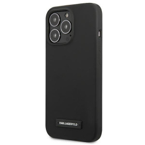 Оригинален твърд гръб KARL LAGERFELD Silicone Plaque KLHCP13LSLMP1K - iPhone 13 Pro черен - Img 2