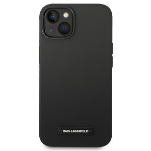 Оригинален твърд гръб KARL LAGERFELD Silicone Plaque KLHMP14SSLMP1K MagSafe - iPhone 14 черен - Img 3