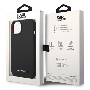 Оригинален твърд гръб KARL LAGERFELD Silicone Plaque MagSafe KLHMP14MSLMP1K - iPhone 14 Plus черен - Img 8