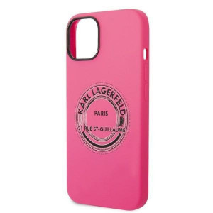 Оригинален твърд гръб KARL LAGERFELD Silicone RSG KLHCP14MSRSGRCF - iPhone 14 Plus розов - Img 6