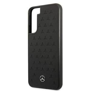 Оригинален твърд гръб MERCEDES Leather Stars MEHCS22MPSQBK - Samsung Galaxy S22+ черен - Img 6