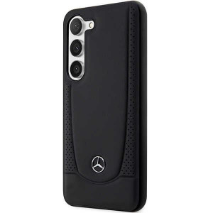 Оригинален твърд гръб MERCEDES Leather Urban MEHCS23SARMBK - Samsung Galaxy S23+ черен - Img 2