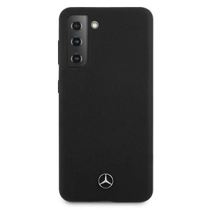 Оригинален твърд гръб MERCEDES Silicone MEHCS21 5GSSILBK - Samsung Galaxy S21 5G черен - Img 3