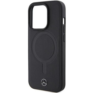 Оригинален твърд гръб MERCEDES Smooth Leather MagSafe - iPhone 15 Pro черен - Img 6