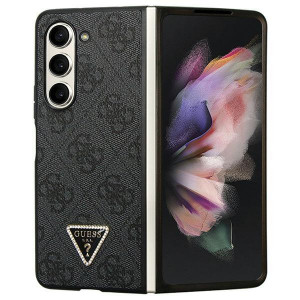 Оригинален твърд калъф GUESS Leather 4G Diamond Triangle - Samsung Galaxy Z Fold5 черен - Img 1