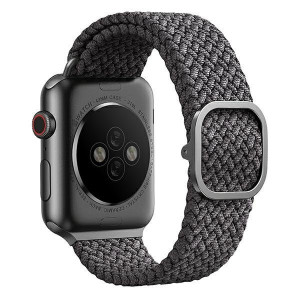 Плетена каишка UNIQ Aspen - Apple Watch 40mm SE / 40mm Series 6 / 40mm Series 5 / 40mm Series 4 / 38mm Series 3 / 38mm Series 2 / 38mm (1st gen) цвят гранит - Img 3
