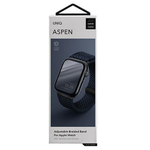 Плетена каишка UNIQ Aspen - Apple Watch 40mm SE / 40mm Series 6 / 40mm Series 5 / 40mm Series 4 / 38mm Series 3 / 38mm Series 2 / 38mm (1st gen) oxford blue - Img 11