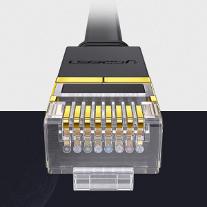 Плосък интернет кабел UGREENRJ45 cat.7 STP LAN 10 Gb/s 3m черен (NW106 11262) - Img 18
