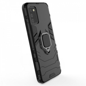 Подсилен гръб с магнитна стойка Ring Armor - Samsung Galaxy A03s черен - Img 4