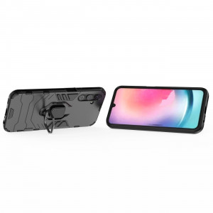 Подсилен гръб с магнитна стойка Ring Armor - Samsung Galaxy A24 черен - Img 4