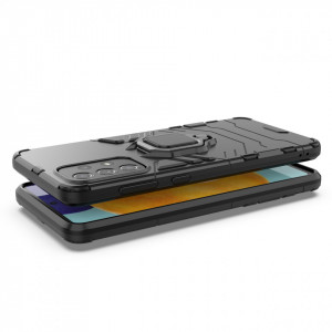 Подсилен гръб с магнитна стойка Ring Armor - Samsung Galaxy A73 5G черен - Img 3