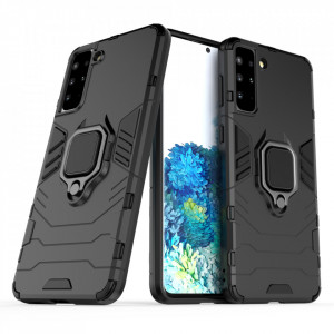 Подсилен гръб с магнитна стойка Ring Armor - Samsung Galaxy S22+ черен - Img 2