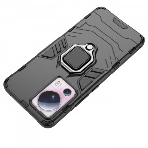 Подсилен гръб с магнитна стойка Ring Armor - Xiaomi 13 Lite черен - Img 9
