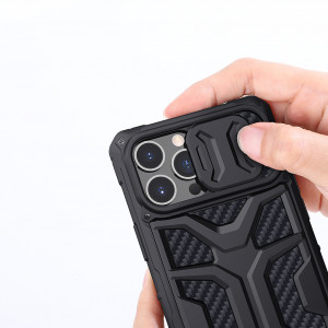 Подсилен гръб с подвижно покритие за камерата NILLKIN Adventruer - iPhone 13 Pro Max червен - Img 15