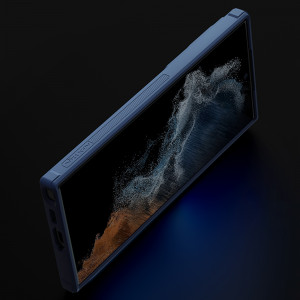 Подсилен гръб с подвижно покритие за камерата NILLKIN Textured S - Samsung Galaxy S23 Ultra син - Img 11