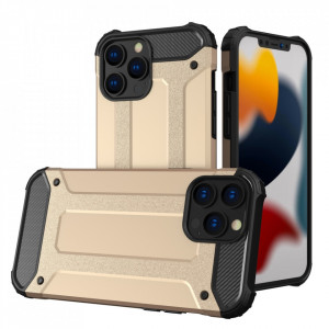 Подсилен гръб Hybrid Armor - iPhone 13 Pro златист - Img 1