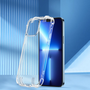 Подсилен гръб JOYROOM Defender със стойка - iPhone 13 Pro Max прозрачен - Img 2