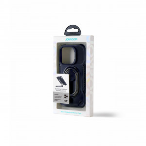 Подсилен гръб JOYROOM Dual Hinge с ринг стойка - iPhone 14 Pro черен - Img 10