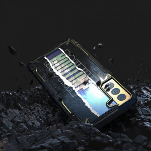Подсилен гръб RINGKE Fusion X със силиконов бъмпер - Samsung Galaxy S21+ 5G (Routine) черен - Img 3