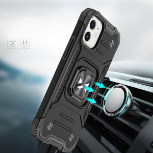 Подсилен гръб WOZINSKY Ring Armor със стойка - iPhone 14 черен - Img 6